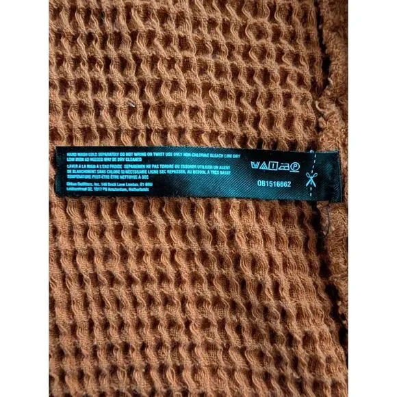 Free People Waffle Knit Oversized Cardi Tunic Copper, Large (B8) - Picture 7 of 8